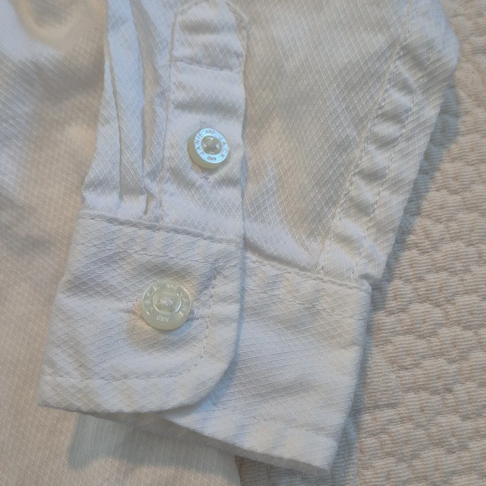 Janie and Jack boys 18 - 24 months white long sleeve button up shirt VGUC - Picture 4 of 5